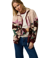 The Rip Curl Womens S-Series Bonded Polar Fleece Jacket in Dark Plum