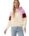 The Rip Curl Womens Party Wave Zip Hoodie in Off White