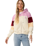 The Rip Curl Womens Party Wave Zip Hoodie in Off White