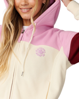 The Rip Curl Womens Party Wave Zip Hoodie in Off White