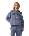 The Rip Curl Womens Varsity Sports Hoodie in Blue Grey