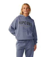 The Rip Curl Womens Varsity Sports Hoodie in Blue Grey