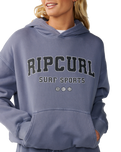 The Rip Curl Womens Varsity Sports Hoodie in Blue Grey