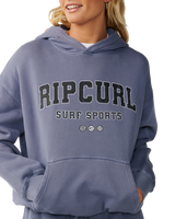 The Rip Curl Womens Varsity Sports Hoodie in Blue Grey