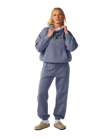 The Rip Curl Womens Varsity Sports Hoodie in Blue Grey