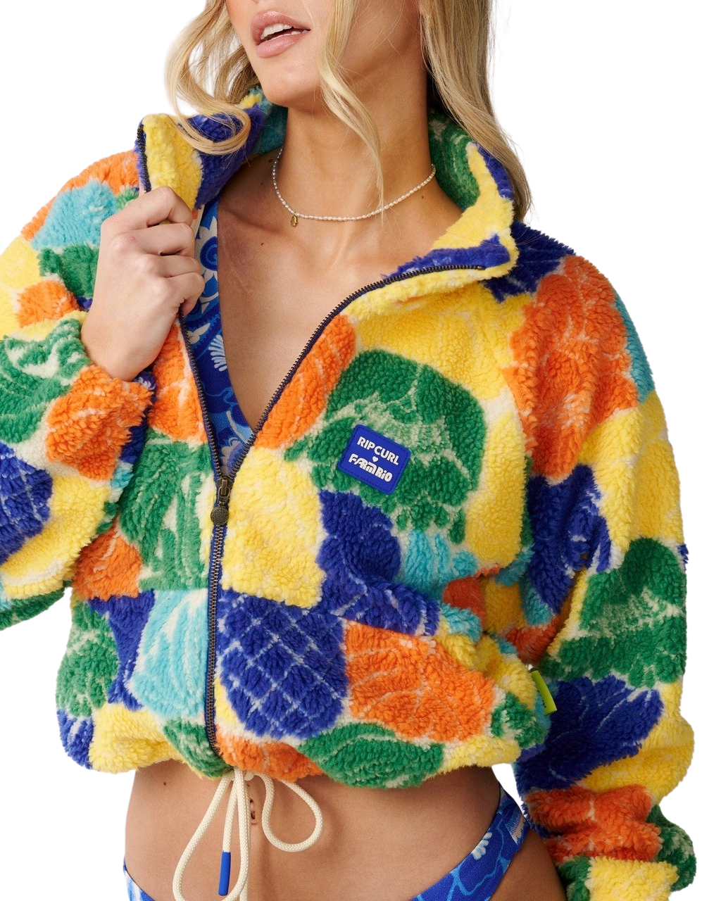 The Rip Curl Womens Desire Zip Thru Polar Fleece Jacket in Multi
