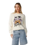 The Rip Curl Womens Party Wave Sweatshirt in Bone