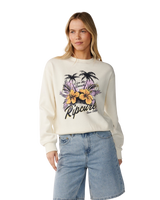 The Rip Curl Womens Party Wave Sweatshirt in Bone