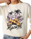 The Rip Curl Womens Party Wave Sweatshirt in Bone