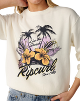 The Rip Curl Womens Party Wave Sweatshirt in Bone