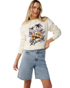 The Rip Curl Womens Party Wave Sweatshirt in Bone