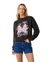 The Rip Curl Womens Party Wave Sweatshirt in Washed Black
