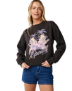 The Rip Curl Womens Party Wave Sweatshirt in Washed Black