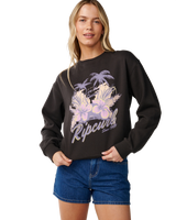 The Rip Curl Womens Party Wave Sweatshirt in Washed Black