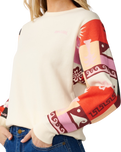 The Rip Curl Womens Party Wave Print Sweatshirt in Off White