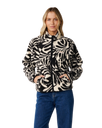 The Rip Curl Womens Party Pack Zip Through Polar Fleece in Black & White