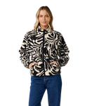 The Rip Curl Womens Party Pack Zip Through Polar Fleece in Black & White