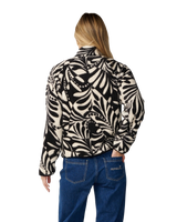 The Rip Curl Womens Party Pack Zip Through Polar Fleece in Black & White