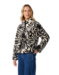 The Rip Curl Womens Party Pack Zip Through Polar Fleece in Black & White