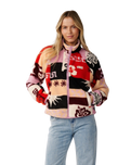 The Rip Curl Womens Party Wave Zip Fleece in Multi