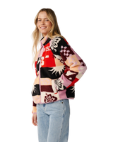 The Rip Curl Womens Party Wave Zip Fleece in Multi