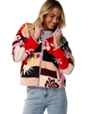 The Rip Curl Womens Party Wave Zip Fleece in Multi
