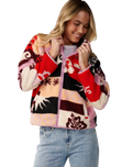 The Rip Curl Womens Party Wave Zip Fleece in Multi
