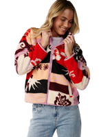 The Rip Curl Womens Party Wave Zip Fleece in Multi