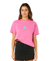 The Rip Curl Womens Icons Of Surf T-Shirt in Super Pink