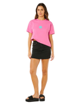 The Rip Curl Womens Icons Of Surf T-Shirt in Super Pink