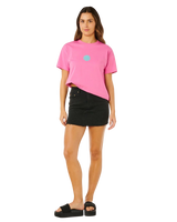 The Rip Curl Womens Icons Of Surf T-Shirt in Super Pink