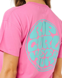 The Rip Curl Womens Icons Of Surf T-Shirt in Super Pink