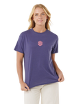 The Rip Curl Womens Icons Of Surf T-Shirt in Moonlight Blue