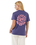 The Rip Curl Womens Icons Of Surf T-Shirt in Moonlight Blue