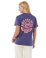 The Rip Curl Womens Icons Of Surf T-Shirt in Moonlight Blue