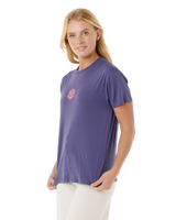 The Rip Curl Womens Icons Of Surf T-Shirt in Moonlight Blue