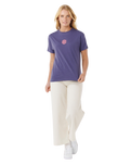The Rip Curl Womens Icons Of Surf T-Shirt in Moonlight Blue
