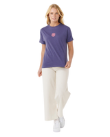 The Rip Curl Womens Icons Of Surf T-Shirt in Moonlight Blue