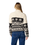 The Rip Curl Womens Bossa Nova 1/4 Zip Polar Fleece Jacket in Black & White