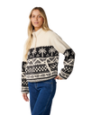 The Rip Curl Womens Bossa Nova 1/4 Zip Polar Fleece Jacket in Black & White