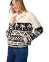 The Rip Curl Womens Bossa Nova 1/4 Zip Polar Fleece Jacket in Black & White
