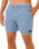 Offset Washed Volley Shorts in Faded Denim