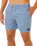 Offset Washed Volley Shorts in Faded Denim