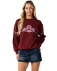 Archive Dolphin Oversized Sweatshirt in Dark Plum