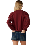 Archive Dolphin Oversized Sweatshirt in Dark Plum