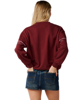Archive Dolphin Oversized Sweatshirt in Dark Plum