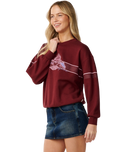 Archive Dolphin Oversized Sweatshirt in Dark Plum