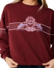 Archive Dolphin Oversized Sweatshirt in Dark Plum