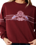 Archive Dolphin Oversized Sweatshirt in Dark Plum