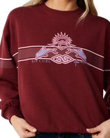 Archive Dolphin Oversized Sweatshirt in Dark Plum